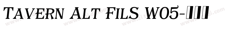 Tavern Alt FilS W05字体转换 Tavern Alt FilS W05字体转换